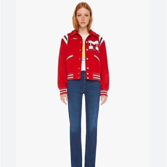 NWT MOTHER The Boyfriend Varsity Jacket Large SOLD OUT - Picture 10 of 11